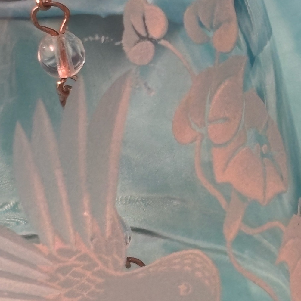 Vintage Avon 24% Full Lead Crystal Dinner Bell with Hummingbird and Flowers - Picture 8 of 13